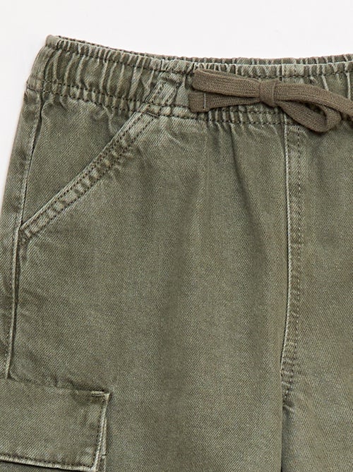 Short in cotone tinta unita con coulisse - Kiabi