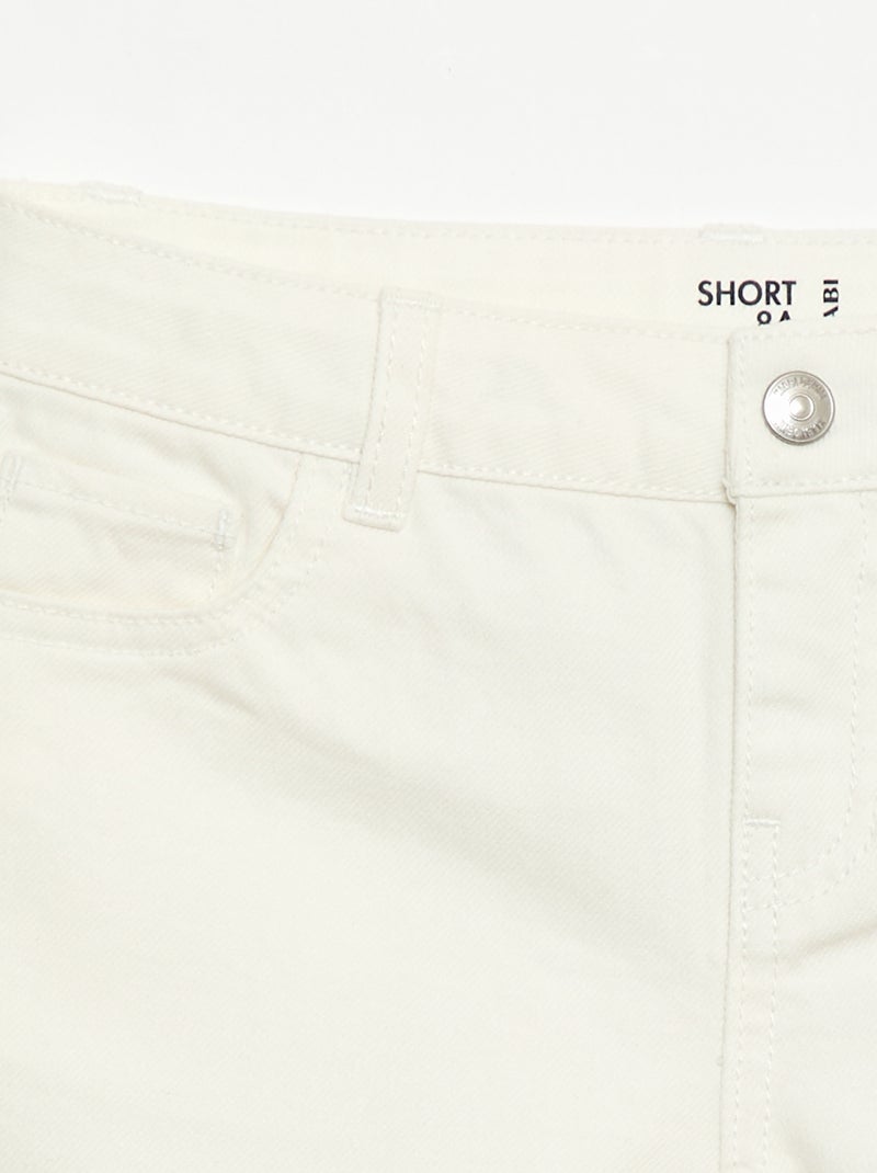 Short in denim a vita alta Bianco - Kiabi