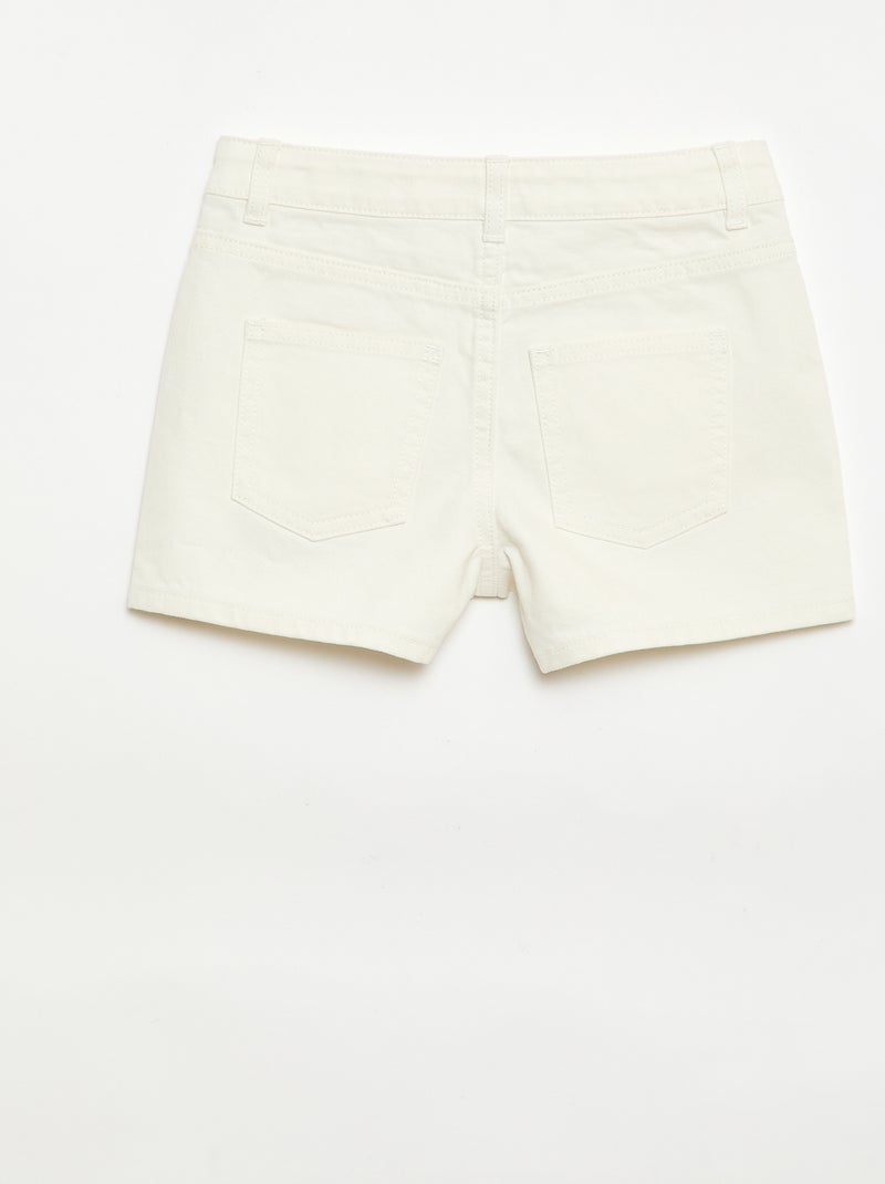 Short in denim a vita alta Bianco - Kiabi