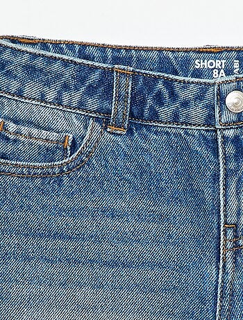 Short in denim a vita alta