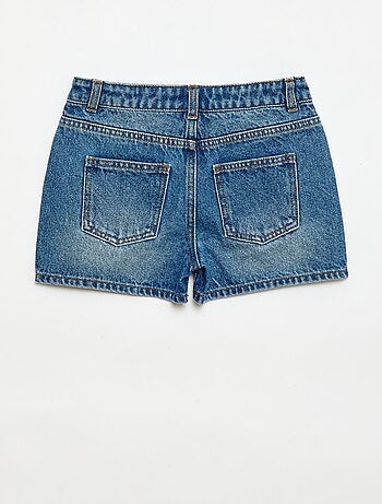 Short in denim a vita alta
