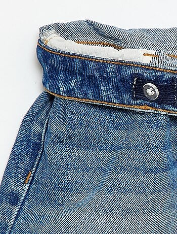 Short in denim a vita alta