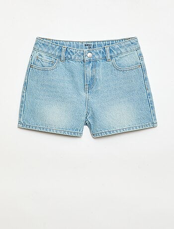 Short in denim a vita alta