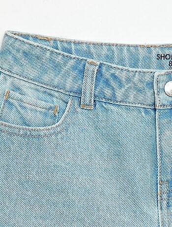 Short in denim a vita alta