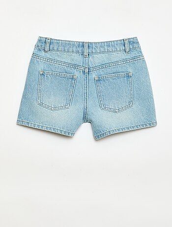 Short in denim a vita alta
