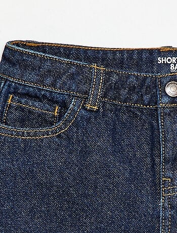 Short in denim a vita alta