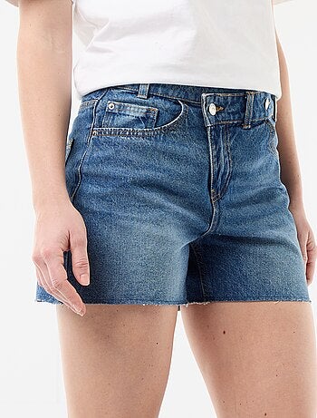Short in denim a vita alta
