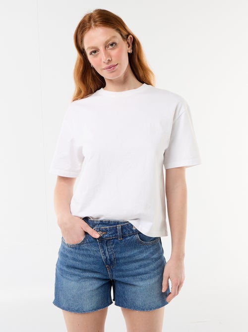 Short in denim a vita alta - Kiabi