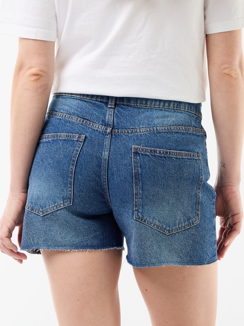 Short in denim a vita alta Blu - Kiabi