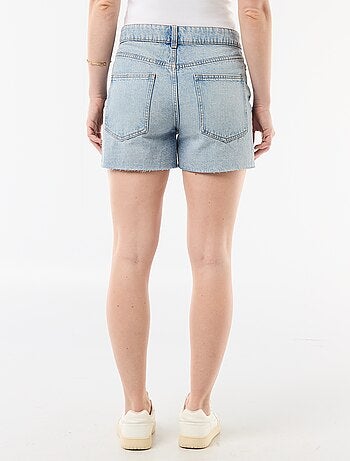 Short in denim a vita alta