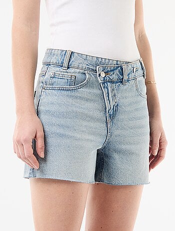 Short in denim a vita alta