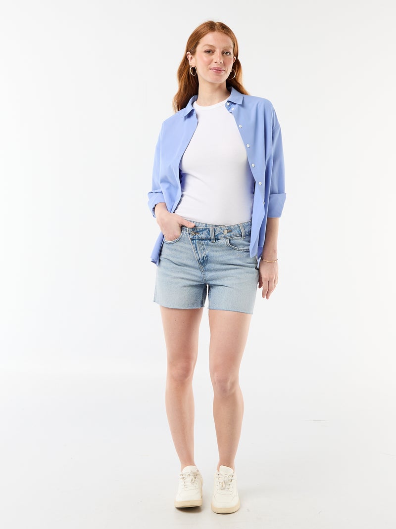 Short in denim a vita alta Blu - Kiabi