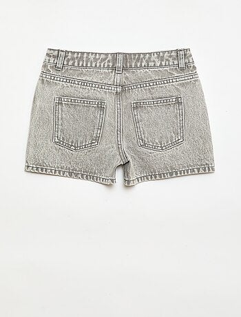 Short in denim a vita alta