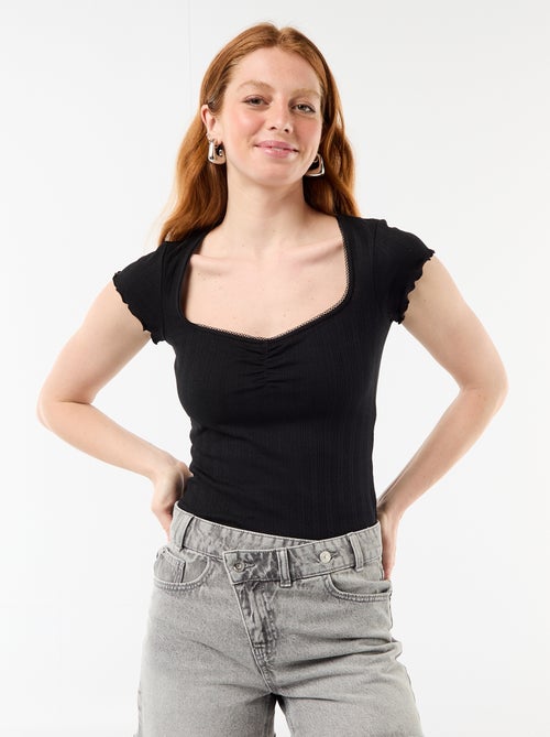 Short in denim a vita alta - Kiabi