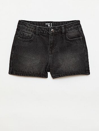 Short in denim a vita alta