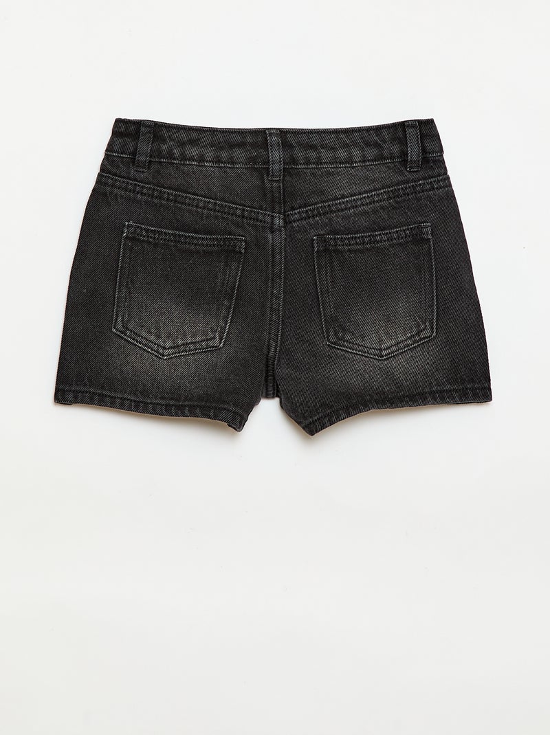 Short in denim a vita alta Nero - Kiabi