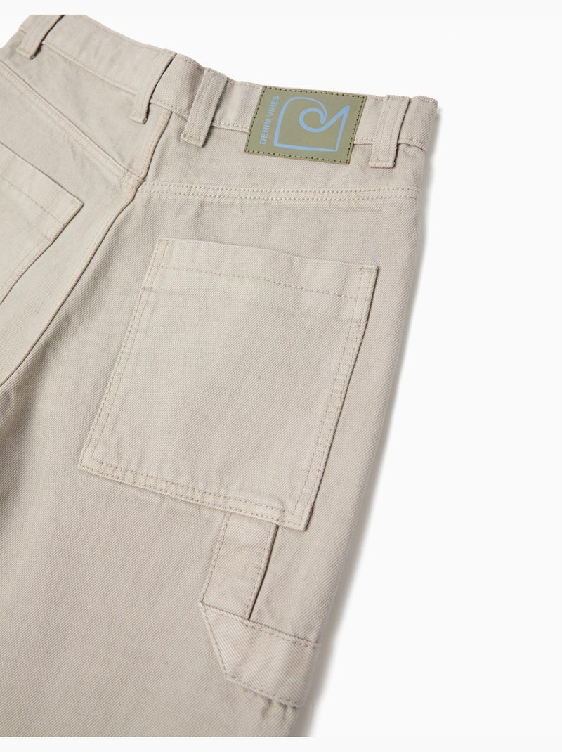 Short in denim ampio, MO Fashion Beige - Kiabi