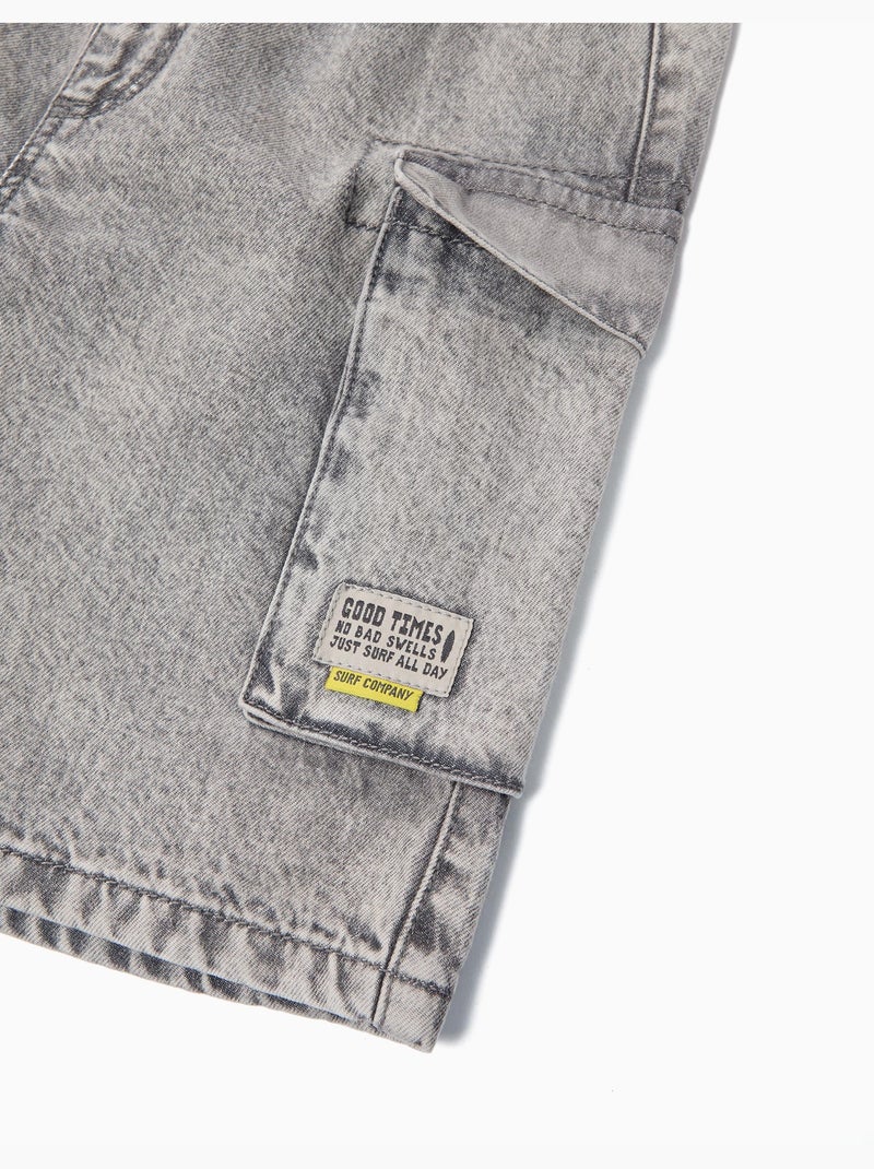 Short in denim cargo, MO Fashion Grigio - Kiabi