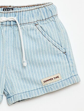 Short in denim con coulisse