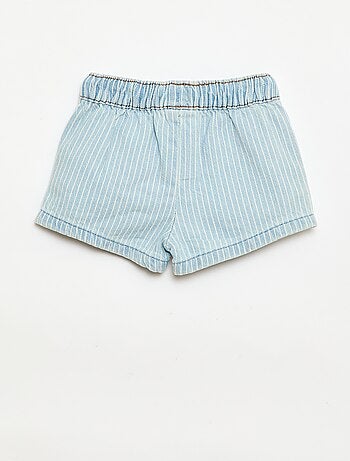 Short in denim con coulisse