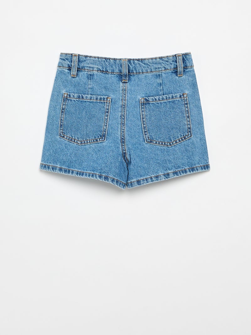 Short in denim con effetto plissettato Blu - Kiabi