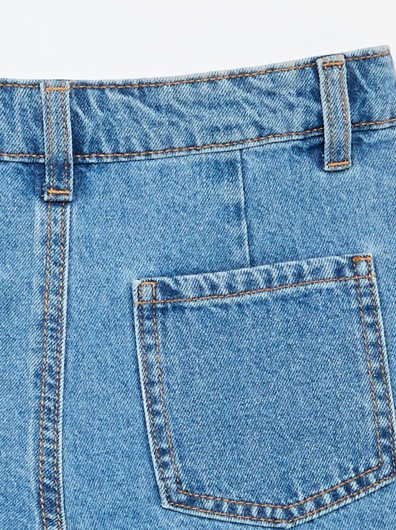 Short in denim con effetto plissettato Blu - Kiabi