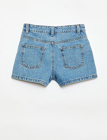 Short in denim con ricami