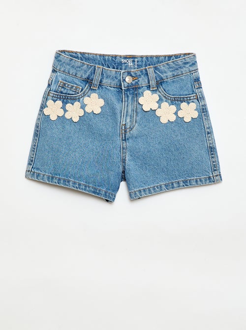 Short in denim con ricami - Kiabi
