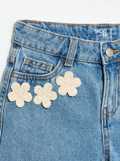 Short in denim con ricami - Kiabi