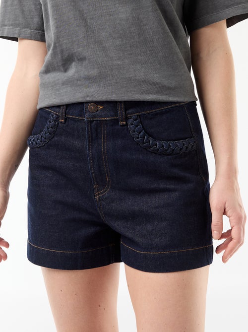 Short in denim con tasche intrecciate - Kiabi
