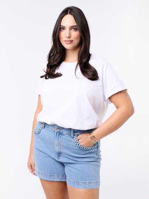 Short in denim con tasche intrecciate - Kiabi