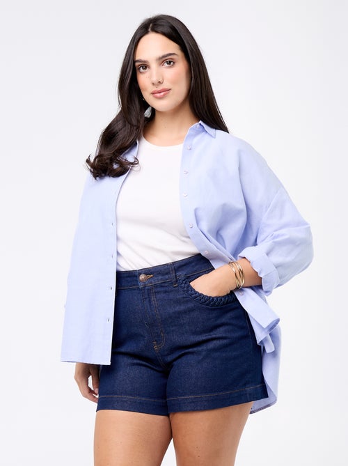 Short in denim con tasche intrecciate - Kiabi