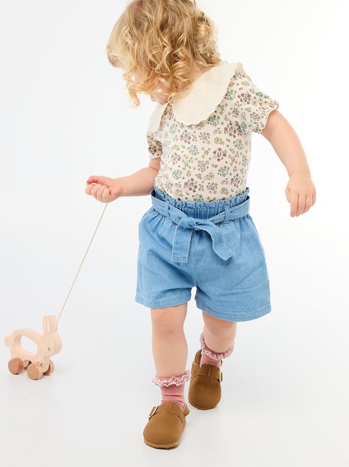 Short in denim leggero con cintura removibile - Kiabi