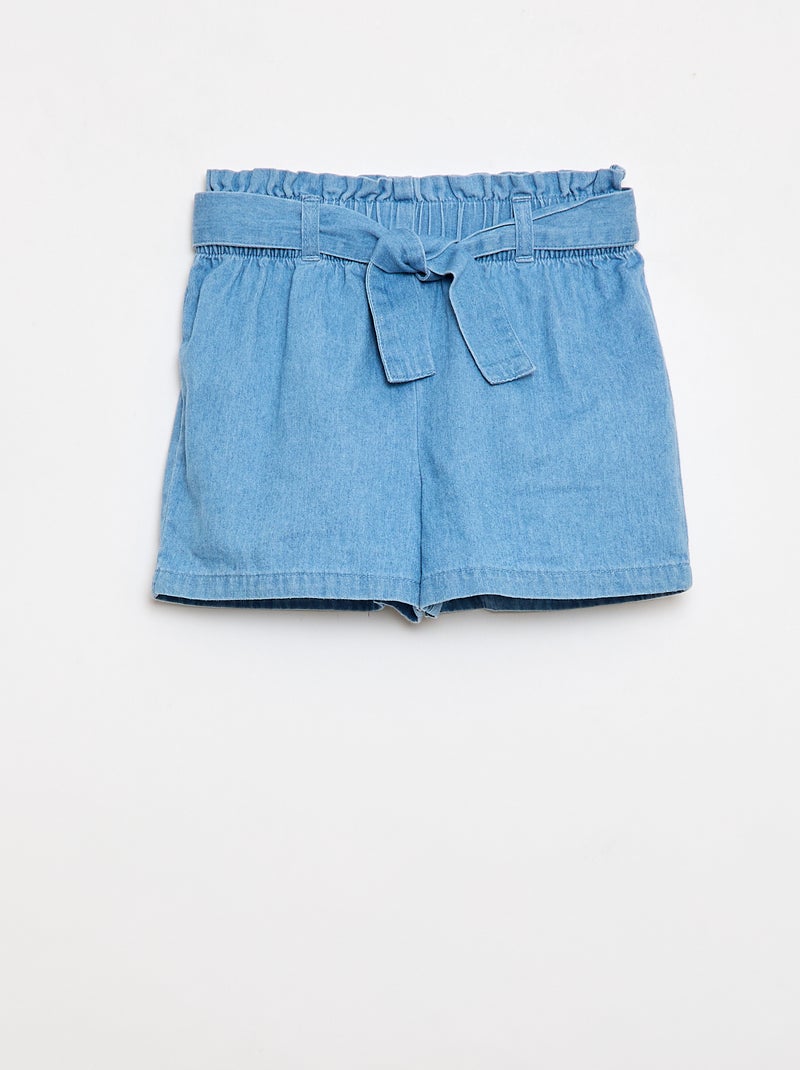 Short in denim leggero con cintura removibile Blu - Kiabi