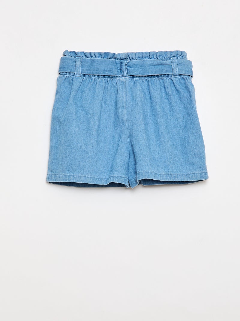 Short in denim leggero con cintura removibile Blu - Kiabi
