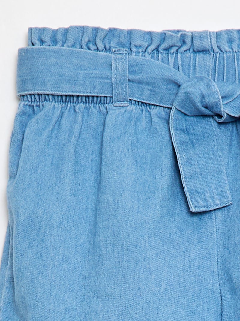 Short in denim leggero con cintura removibile Blu - Kiabi