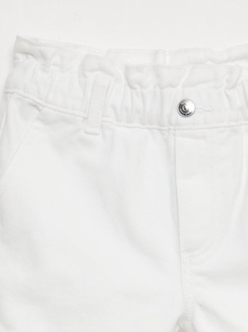 Short in denim paper bag Bianco - Kiabi