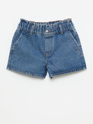 Short in denim paper bag