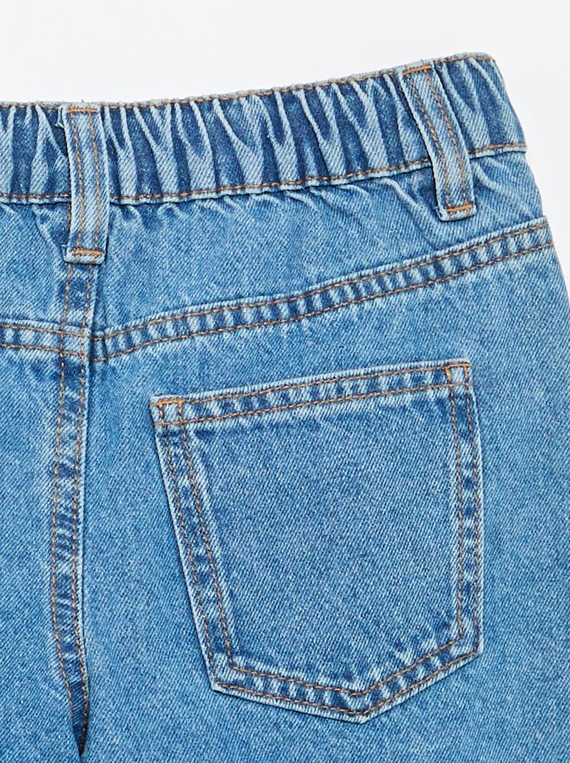 Short in denim ricamato Blu - Kiabi