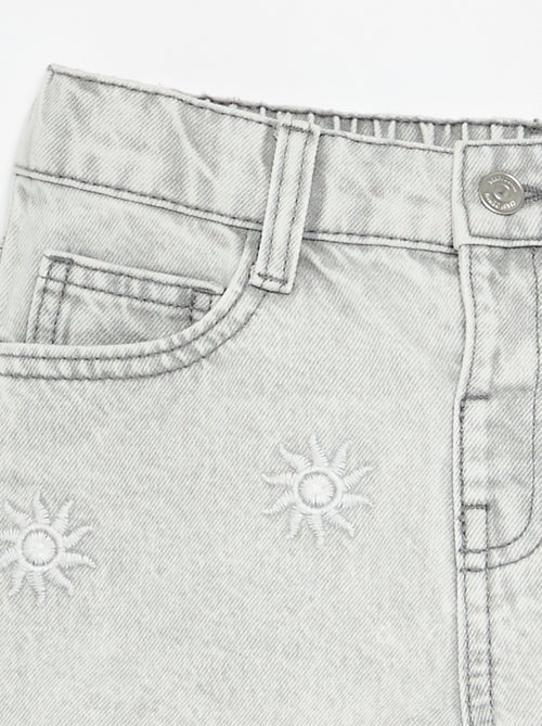 Short in denim ricamato - Kiabi