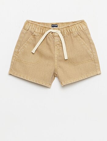 Short in denim tinta unita