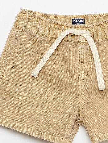 Short in denim tinta unita