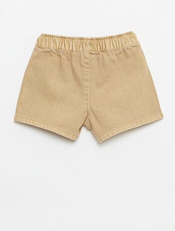 Short in denim tinta unita