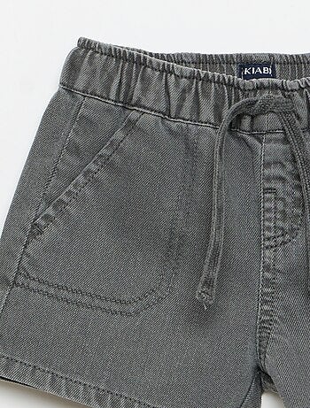 Short in denim tinta unita