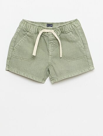 Short in denim tinta unita