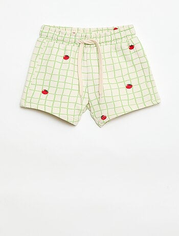 Short in felpa con motivo