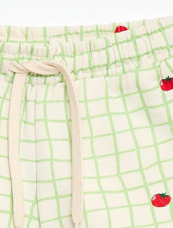 Short in felpa con motivo