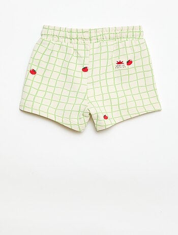 Short in felpa con motivo