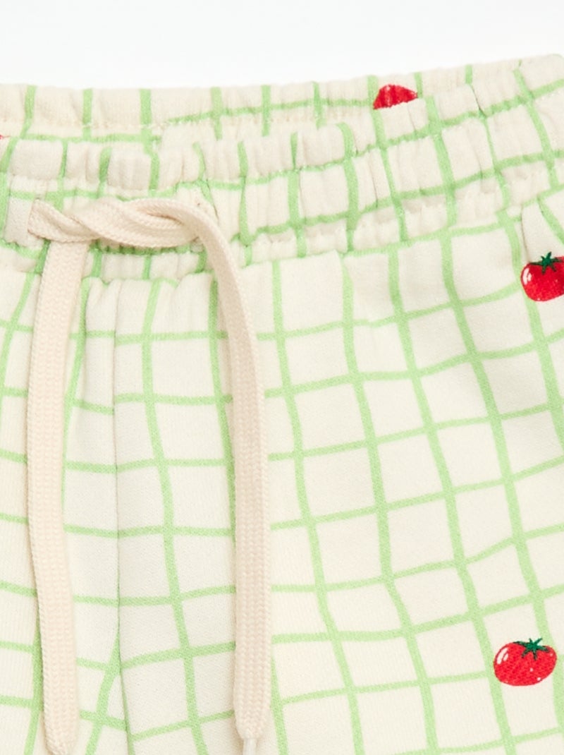 Short in felpa con motivo Bianco - Kiabi