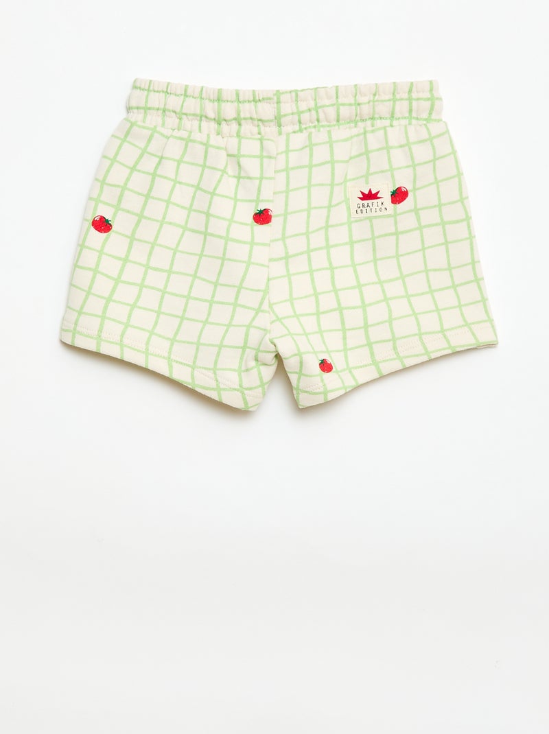 Short in felpa con motivo Bianco - Kiabi